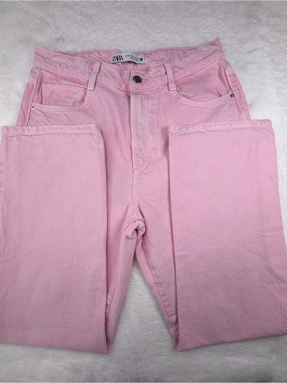 Zara Pastel Pink Straight Leg Women's Jeans